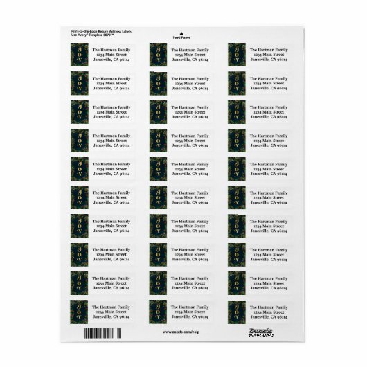 Seizoen joylabel etiket (Full Sheet)