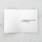 Seizoen kerstfeestdag voor Humor Feestdagen Kaart (Binnen)