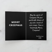 Seizoen Kruipt Sint Skelet Griezelig Kerstmis Kaart (Binnen)