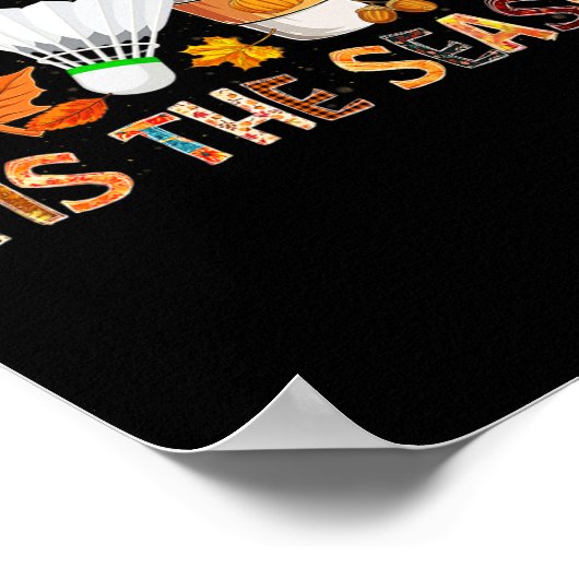 Seizoen Leopard Pumpkin Badminton Halloween Herfst Poster (Hoek)