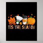 Seizoen Leopard Pumpkin Badminton Halloween Herfst Poster (Voorkant)