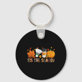 Seizoen Leopard Pumpkin Badminton Halloween Herfst Sleutelhanger (Voorkant)