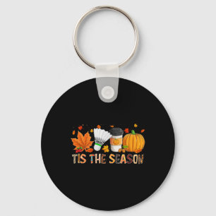 Seizoen Leopard Pumpkin Badminton Halloween Herfst Sleutelhanger