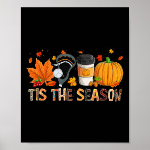 Seizoen Luipaard Pompoen Lacrosse Halloween Herfst Poster