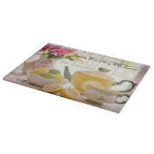 Seizoen met liefdesglas snijtijd snijplank (Hoek)