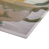 Seizoen met liefdesglas snijtijd snijplank (Hoek)