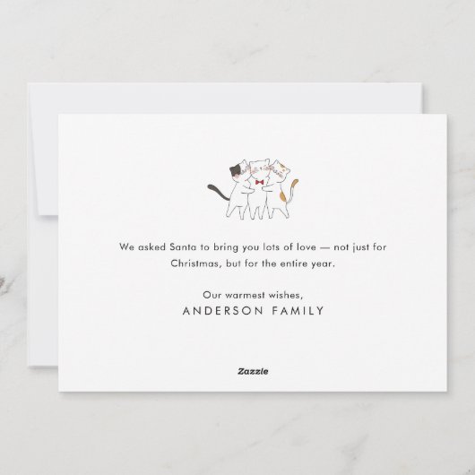 Seizoen om Kerstmis Miauw-lijk Grappig te Maken me Feestdagenkaart (Achterkant)