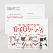 Seizoen om Meowwy te zijn | Funny Holiday Greeting Briefkaart (Voorkant / Achterkant)