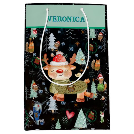 Seizoen om te rock UGLY SWEATERS Gift Bag Medium Cadeauzakje (Voorkant)