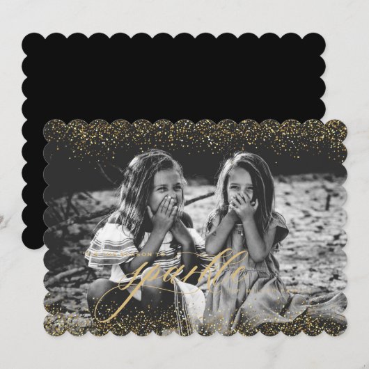 Seizoen om te sprankelen Glitter Kerstkaart Kaart (Voorkant / Achterkant)