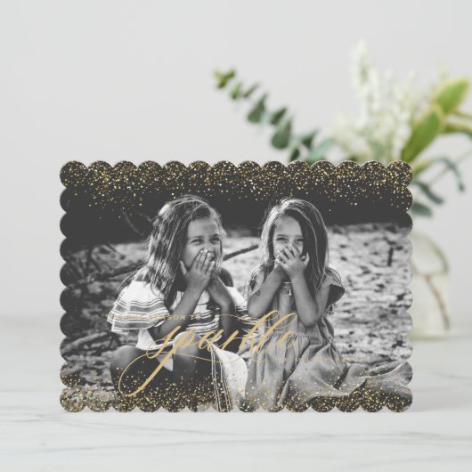 Seizoen om te sprankelen Glitter Kerstkaart Kaart (Staand voorkant)