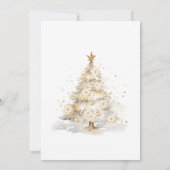 Seizoen om te trouwen Gold Bauble Christmas Weddin Kaart (Achterkant)