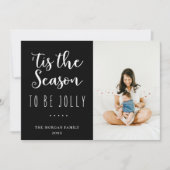 Seizoen om te zijn Jolly Black Vakantie Groet Foto Feestdagenkaart (Voorkant)