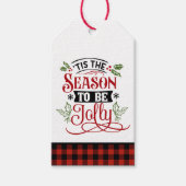 Seizoen om te zijn Jolly Christmas Pop Door Cadeaulabel (Voorkant)