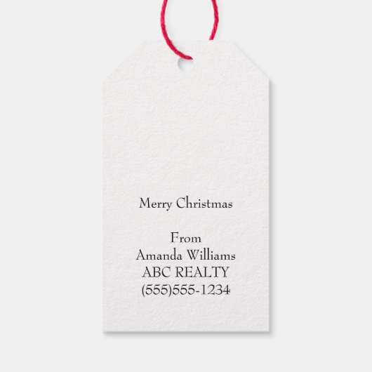 Seizoen om te zijn Jolly Christmas Pop Door Cadeaulabel (Achterkant)