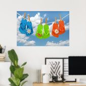 Seizoen omdraaien poster (Thuiskantoor)