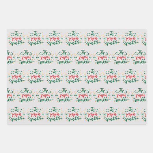 Seizoen op Sparkle Inpakpapier Vel (Voorkant 3)