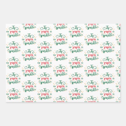 Seizoen op Sparkle Inpakpapier Vel (Voorkant)