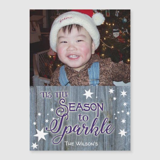 Seizoen op Sparkle Magnetic Photo Card (Voorkant)