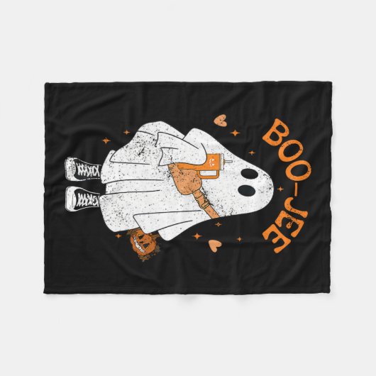 Seizoen Schattige Ghost Halloween Boujee Boo Jee 1 Fleece Deken (Voorkant (Horizontaal))