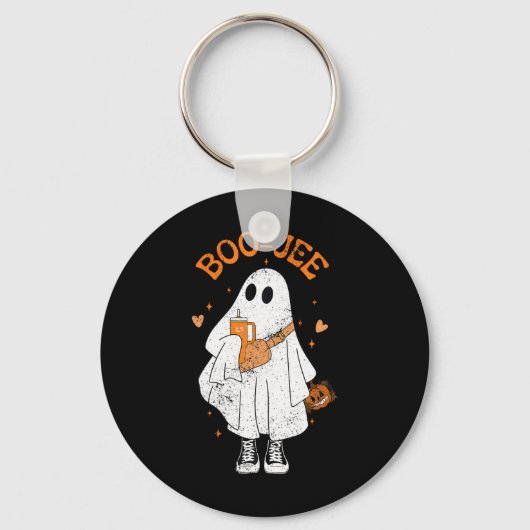 Seizoen Schattige Ghost Halloween Boujee Boo Jee 1 Sleutelhanger (Voorkant)