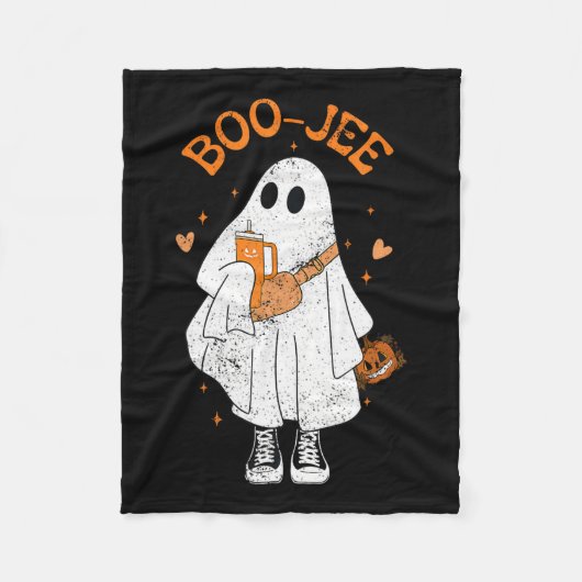 Seizoen Schattige Ghost Halloween Boujee Boo Jee Fleece Deken (Voorkant)