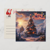 Seizoen Sparkle Christmas Kaart Notitiekaartje (Voorkant / Achterkant)