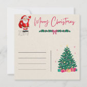 Seizoen Sparkle Christmas Kaart Notitiekaartje (Achterkant)