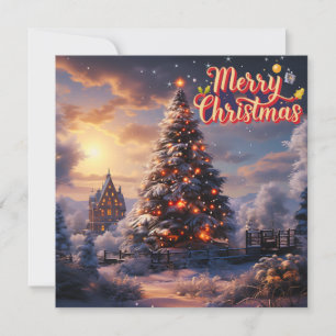 Seizoen Sparkle Christmas Kaart Notitiekaartje