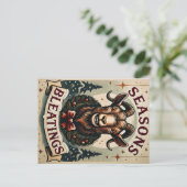 Seizoen van Bleatings - Feestelijke Geit Briefkaar Briefkaart (Staand voorkant)