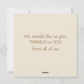 Seizoen van dankbaarheid Herfst paddestoel eikel a Feestdagenkaart (Achterkant)