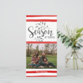 Seizoen van Dankbaarheid Thanksgiving Fotokaart - Feestdagenkaart (Staand voorkant)