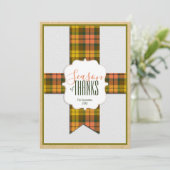 Seizoen van de Bedankt Herfst Tartan Kaart (Staand voorkant)
