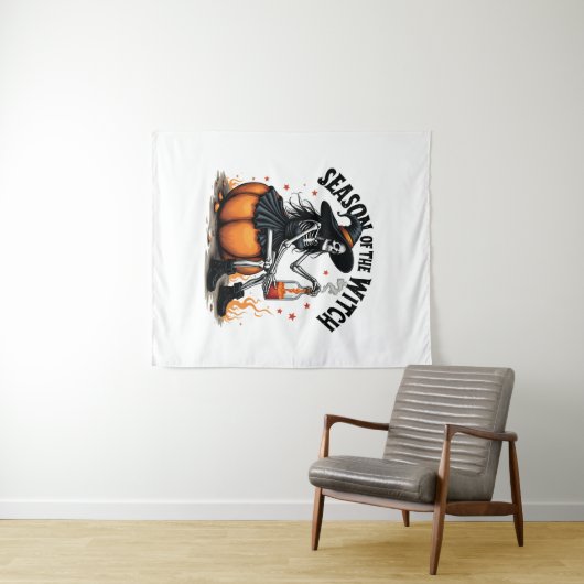 Seizoen van de Heks Eng Halloween Heks Wandkleed (In Situ (horizontaal))