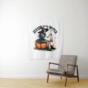 Seizoen van de Heks Eng Halloween Heks Wandkleed