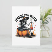Seizoen van de Heks Spoky Hallowee Heks  Kaart (Staand voorkant)