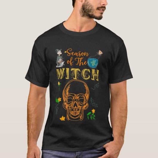 Seizoen van de heks teken t-shirt (Voorkant)
