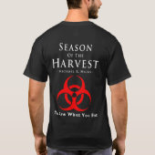 Seizoen van de oogst - donker t-shirt (Achterkant)
