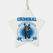 Seizoen van de strafjacht in South Dakota Keramisch Ornament (Rechts)