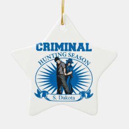 Seizoen van de strafjacht in South Dakota Keramisch Ornament