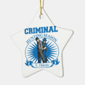 Seizoen van de strafjacht in South Dakota Keramisch Ornament (Links)