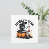 Seizoen van de Witch Spooky Halloween Witch Aankondiging (Staand voorkant)
