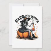 Seizoen van de Witch Spooky Halloween Witch Kaart (Voorkant)