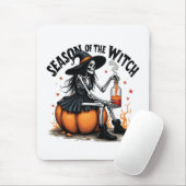 Seizoen van de Witch Spooky Halloween Witch Muismat (Met muis)