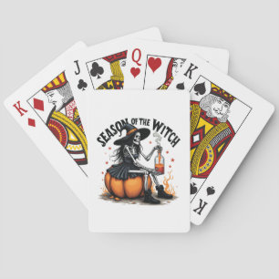 Seizoen van de Witch Spooky Halloween Witch Pokerkaarten