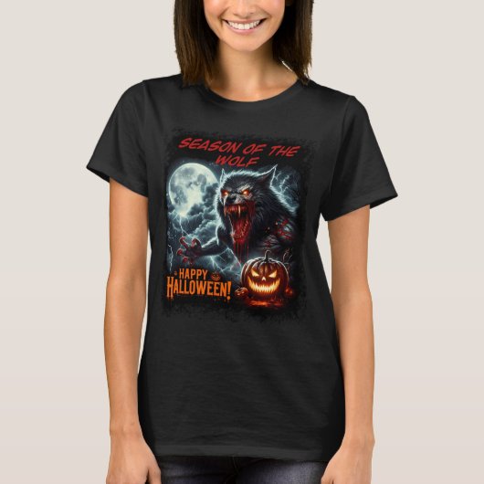 Seizoen van de Wolf Happy Halloween T-shirt (Voorkant)