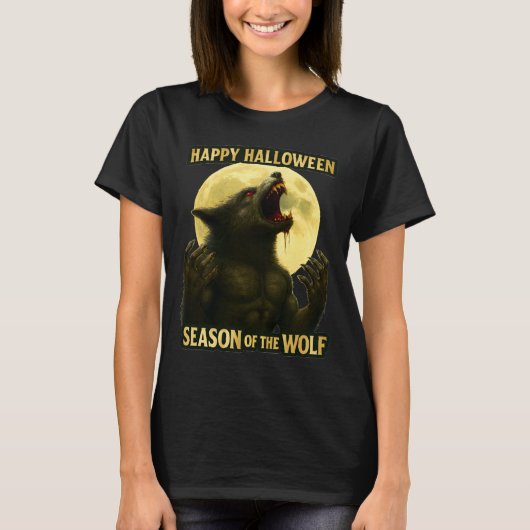 Seizoen van de Wolf Happy Halloween T-shirt (Voorkant)