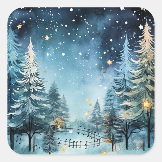 Seizoen van dromen vierkante sticker (Voorkant)