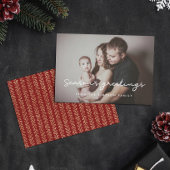 Seizoen van Freetings Minimalistische Vakantie Fot Feestdagenkaart