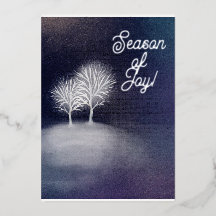 Seizoen van geluk, zilveren nachtlandschap